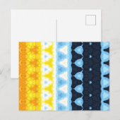 Carte Postale Drapeau de fierté BoHo Groovy Géométrique Abstrait (Devant / Derrière)