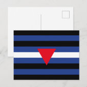 Carte Postale Drapeau de fierté cuir queer (Devant / Derrière)