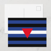 Carte Postale Drapeau de fierté cuir queer (Devant / Derrière)