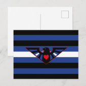 Carte Postale Drapeau de fierté d'aigle en cuir (Devant / Derrière)