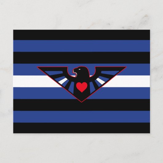 Carte Postale Drapeau de fierté d'aigle en cuir (Devant)