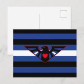 Carte Postale Drapeau de fierté d'aigle en cuir (Devant / Derrière)