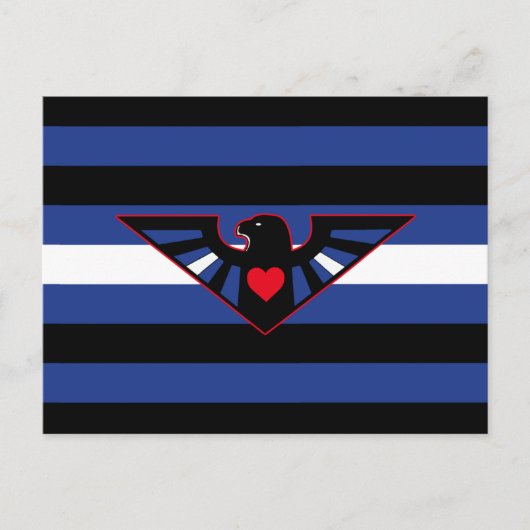Carte Postale Drapeau de fierté d'aigle en cuir (Devant)