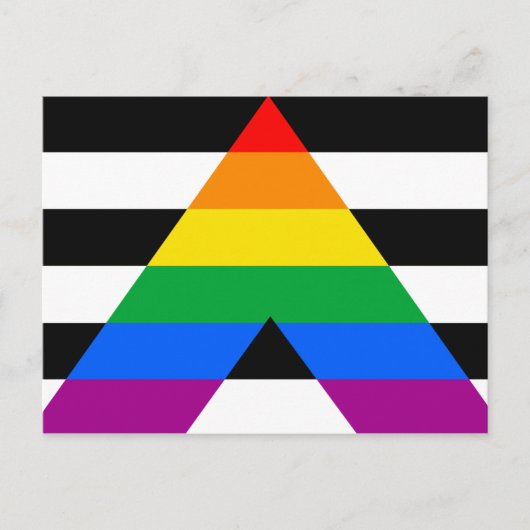 Carte Postale Drapeau de fierté d'allié (Devant)