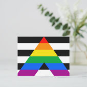 Carte Postale Drapeau de fierté d'allié (Debout devant)