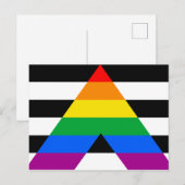 Carte Postale Drapeau de fierté d'allié (Devant / Derrière)