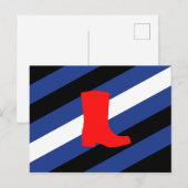Carte Postale Drapeau de fierté de bottes (Devant / Derrière)
