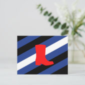 Carte Postale Drapeau de fierté de bottes (Debout devant)