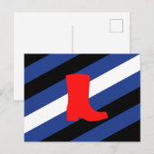 Carte Postale Drapeau de fierté de bottes (Devant / Derrière)