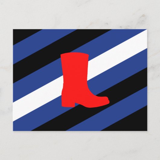 Carte Postale Drapeau de fierté de bottes (Devant)