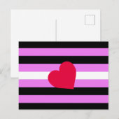 Carte Postale Drapeau de fierté de fille de cuir (Devant / Derrière)