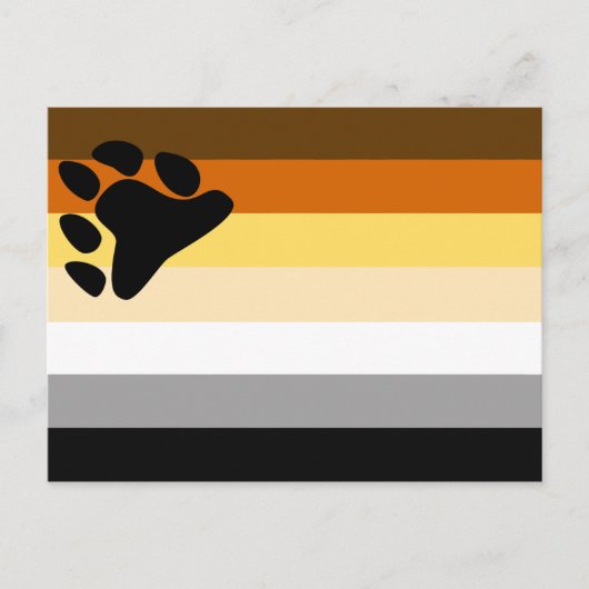 Carte Postale Drapeau de fierté de l'ours (Devant)