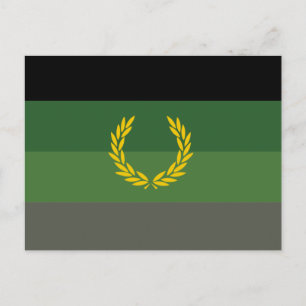 Carte Postale Drapeau de fierté de l'uniforme militaire