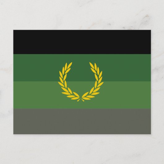 Carte Postale Drapeau de fierté de l'uniforme militaire (Devant)