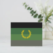 Carte Postale Drapeau de fierté de l'uniforme militaire (Debout devant)