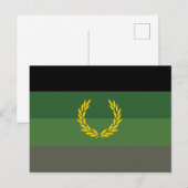 Carte Postale Drapeau de fierté de l'uniforme militaire (Devant / Derrière)