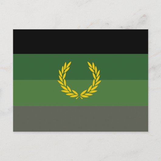 Carte Postale Drapeau de fierté de l'uniforme militaire (Devant)