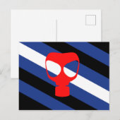 Carte Postale Drapeau de fierté de masque (Devant / Derrière)