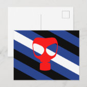 Carte Postale Drapeau de fierté de masque (Devant / Derrière)