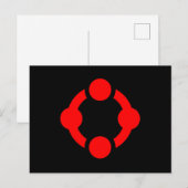 Carte Postale Drapeau de fierté de niche (Noir) (Devant / Derrière)