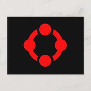 Carte Postale Drapeau de fierté de niche (Noir)