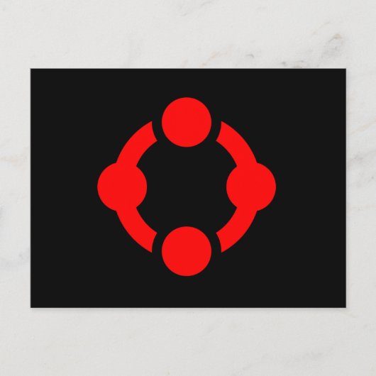 Carte Postale Drapeau de fierté de niche (Noir) (Devant)
