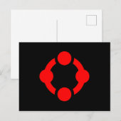 Carte Postale Drapeau de fierté de niche (Noir) (Devant / Derrière)