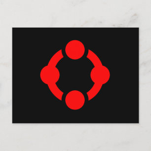 Carte Postale Drapeau de fierté de niche (Noir)