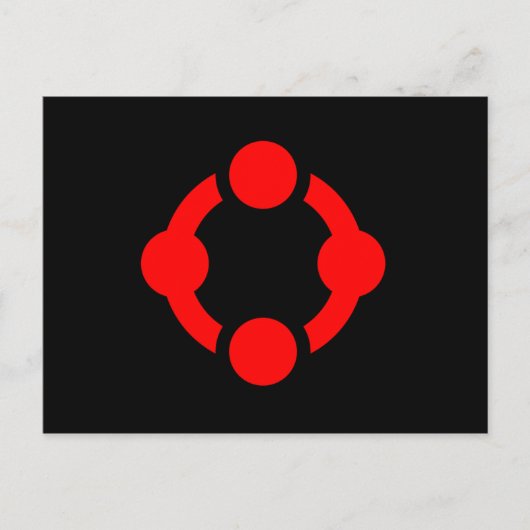 Carte Postale Drapeau de fierté de niche (Noir) (Devant)