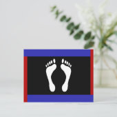 Carte Postale Drapeau de fierté de pied (empreinte de pied) (Debout devant)