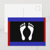 Carte Postale Drapeau de fierté de pied (empreinte de pied) (Devant / Derrière)