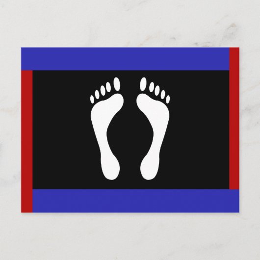 Carte Postale Drapeau de fierté de pied (empreinte de pied) (Devant)