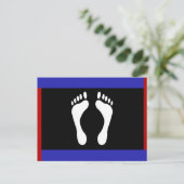 Carte Postale Drapeau de fierté de pied (empreinte de pied) (Debout devant)