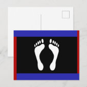 Carte Postale Drapeau de fierté de pied (empreinte de pied) (Devant / Derrière)
