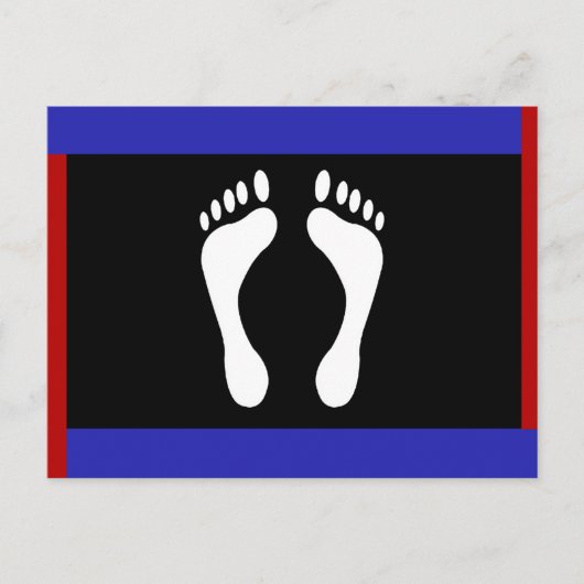Carte Postale Drapeau de fierté de pied (empreinte de pied) (Devant)
