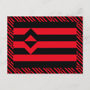CARTE POSTALE DRAPEAU DE FIERTÉ DE POING