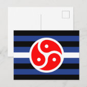 Carte Postale Drapeau de fierté de pratique en cuir (Devant / Derrière)