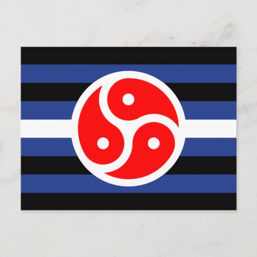 Carte Postale Drapeau de fierté de pratique en cuir (Devant)