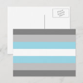 Carte Postale Drapeau de fierté demiboy (Devant / Derrière)