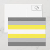 Carte Postale Drapeau de fierté demigender (Devant / Derrière)