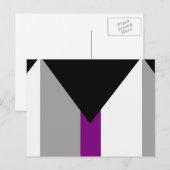 Carte Postale Drapeau de fierté demisexuel (Devant / Derrière)