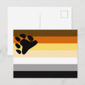 Carte Postale Drapeau de fierté des Ours (Devant / Derrière)