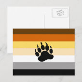 Carte Postale Drapeau de fierté des Ours (Devant / Derrière)