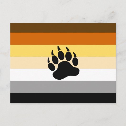Carte Postale Drapeau de fierté des Ours (Devant)