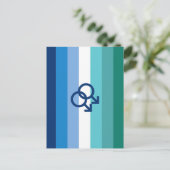 Carte Postale Drapeau de fierté gay MLM (Debout devant)
