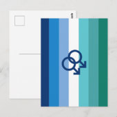 Carte Postale Drapeau de fierté gay MLM (Devant / Derrière)