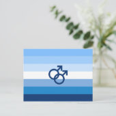 Carte Postale Drapeau de fierté gay MLM (Debout devant)