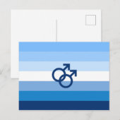 Carte Postale Drapeau de fierté gay MLM (Devant / Derrière)