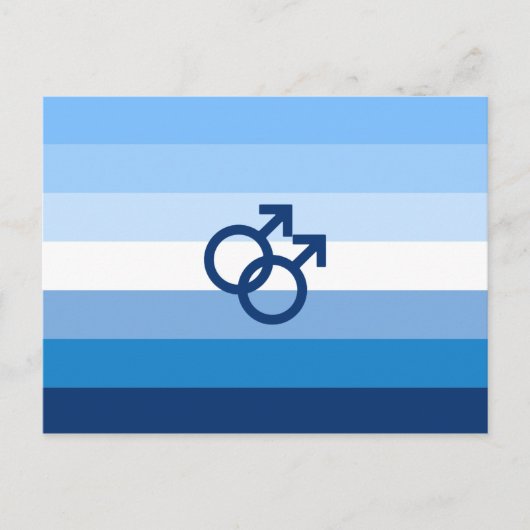 Carte Postale Drapeau de fierté gay MLM (Devant)