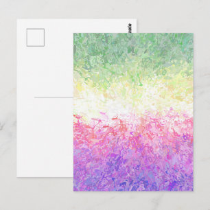 Carte Postale Drapeau de Fierté Genderdoe Abstrait Boho Trippy